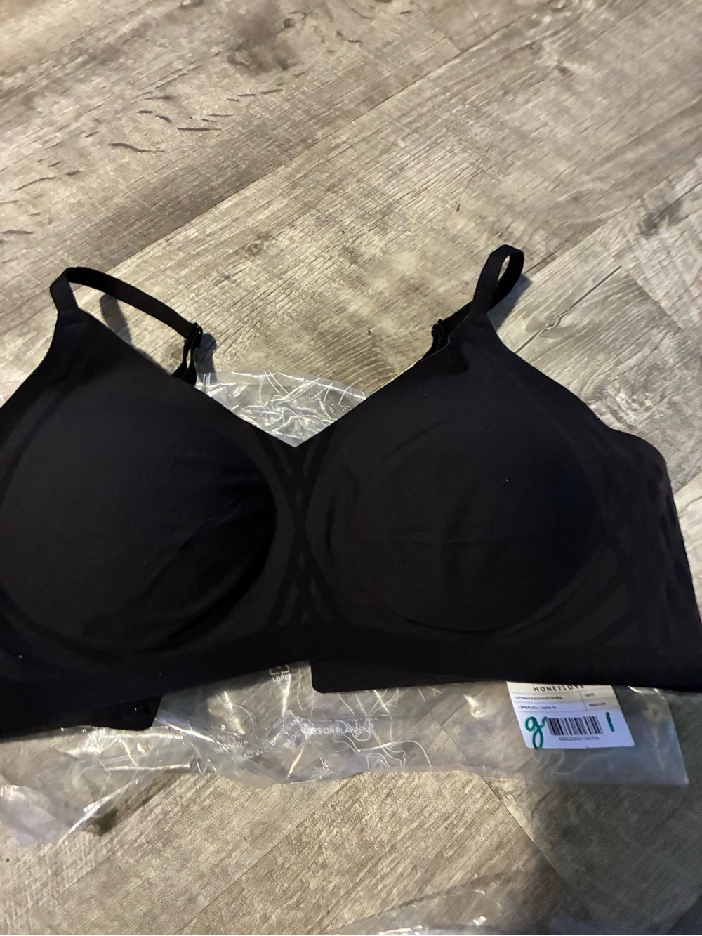 Women’s Honeylove LiftWear Silhouette Bra Vamp Black New SZ Med NWT - Picture 5 of 8